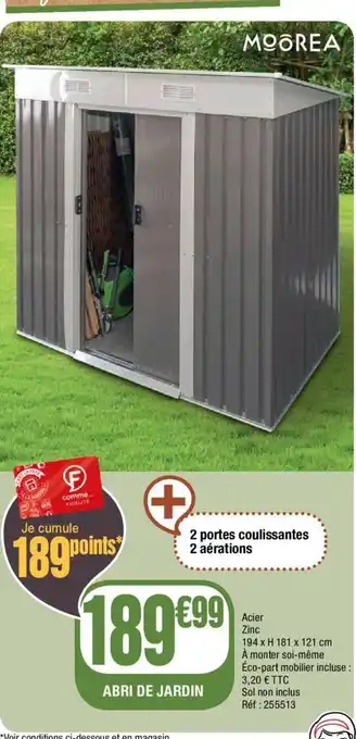 La Foir'Fouille Abri de jardin offre