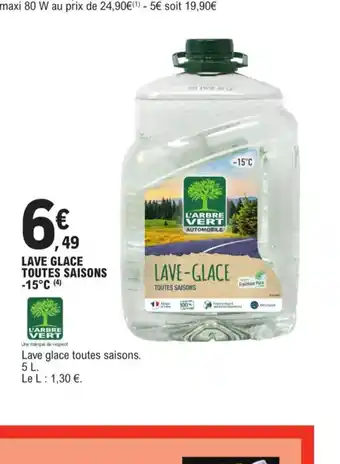 E.Leclerc Lave Glace Toutes Saisons offre
