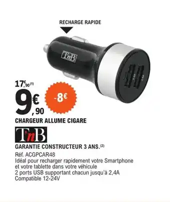 E.Leclerc L'Auto Chargeur Allume Cigare offre