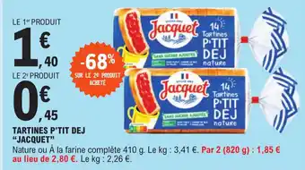 Tartines P'Tit Dej "Jacquet"