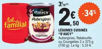 E.Leclerc Légumes Cuisinés "D'Aucy" offre