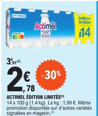 E.Leclerc Actimel édition Limitée offre