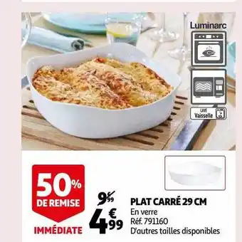 Auchan Plat carré 29 cm offre