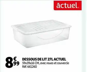 Auchan Dessous de lit 27l actuel offre