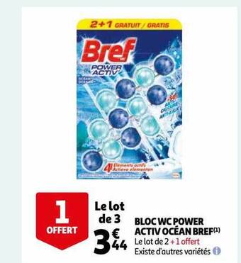 Auchan Bloc wc power activ océan bref offre