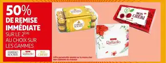 Auchan Les gammes ferrero rocher, raffaello, mon chéri offre