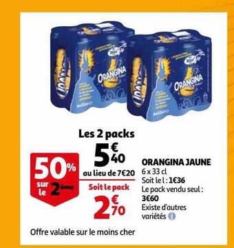 Auchan Orangina jaune offre