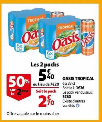 Auchan Oasis tropical offre