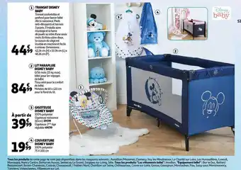 Transat disney baby, lit parapluie disney baby, gigoteuse disney baby, couverture disney baby
