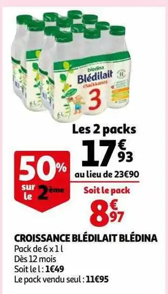 Auchan Croissance blédilait blédina offre