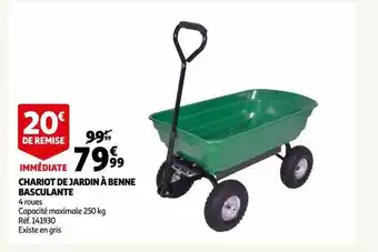 Auchan Chariot de jardin à benne basculante offre