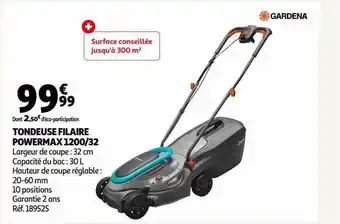 Auchan Tondeuse filaire powermax 1200-32 offre