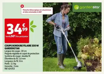 Auchan Coupe bordure filaire 550 w gardenstar offre