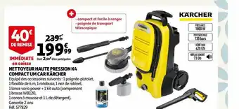 Auchan Nettoyeur haute pression k4 compact um car kärcher offre