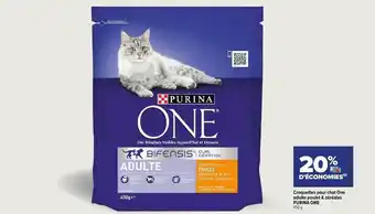 Carrefour Contact Croquettes pour chat one adulte poulet & céréales purina one offre