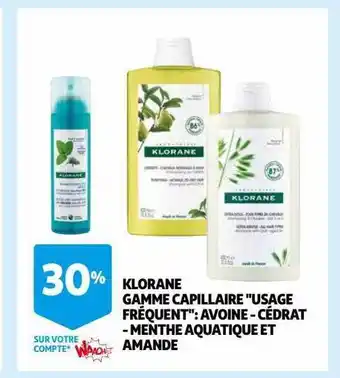 Auchan Klorane gamme capillaire offre