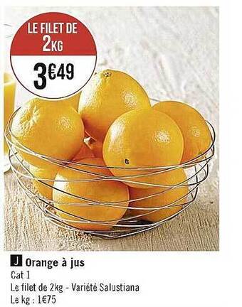 Casino Supermarchés Orange à jus offre