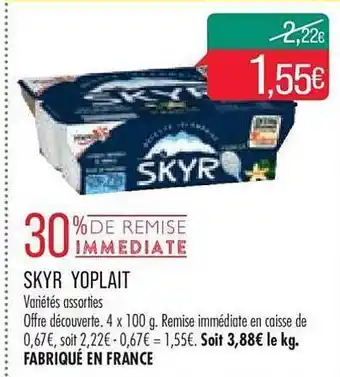 Match Skyr yoplait offre
