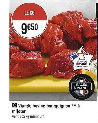 Casino Supermarchés Viande bovine bourguignon ** à mijoter offre