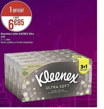Casino Supermarchés Mouchoirs boîte kleenex ultra soft offre