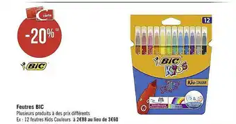 Casino Supermarchés Feutres bic offre
