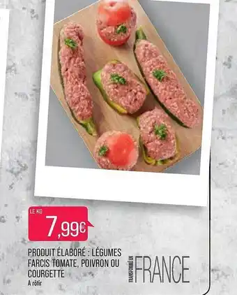 Match Légumes farcis tomate, poivron ou courgette offre