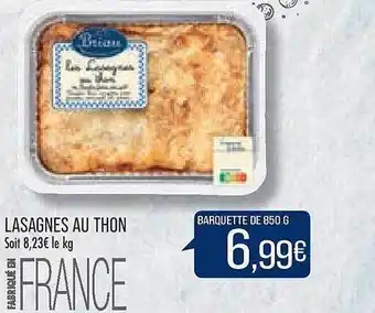 Match Lasagnes au thon offre