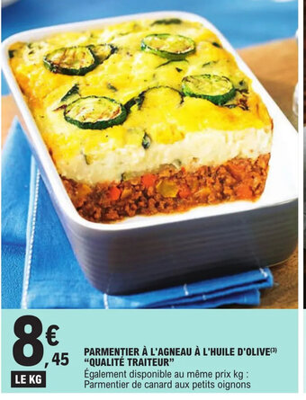 E.Leclerc Parmentier A L'Agneua A l'Huile D'Olive 'Qualité Traiteur" offre