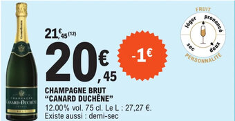 E.Leclerc Champagne Brut "Canard Duchêne" offre