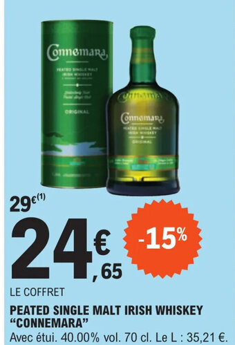 E.Leclerc Peated Single Malt Irish Whiskey 'Connemara" offre