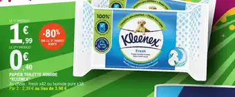 E.Leclerc Papier toilette humide "KLEENEX" offre