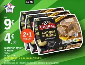 E.Leclerc Langue de bœuf "CHARAL" offre