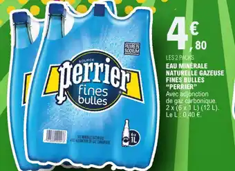 E.Leclerc Eau minérale naturelle gazeuse fines bulles "PERRIER" offre