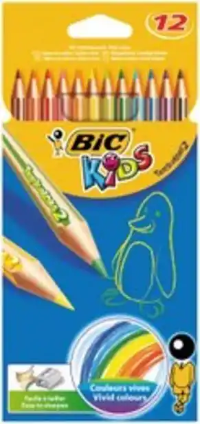 12 crayons couleurs 17cm tropicolor