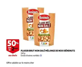 Auchan Plaisir brut non salé mélange de noix bénenuts offre