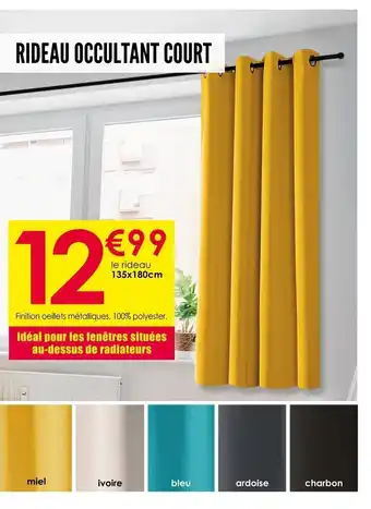 Décor Discount Rideau occultant court offre