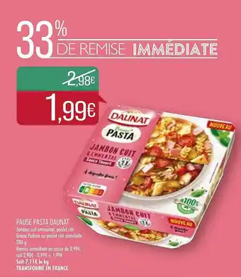 Match Pause Pasta Daunat offre