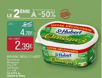 Match Margarine Oméga 3 St Hubert offre