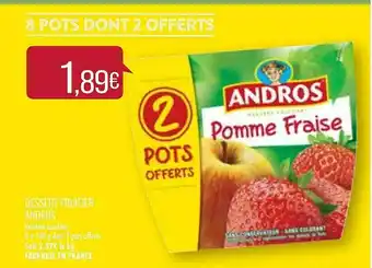 Match Dessert Fruitier Andros offre