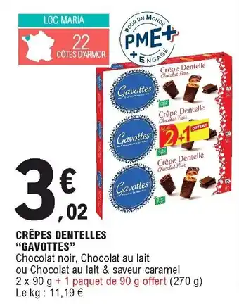 E.Leclerc Crêpes dentelles "gavottes" offre