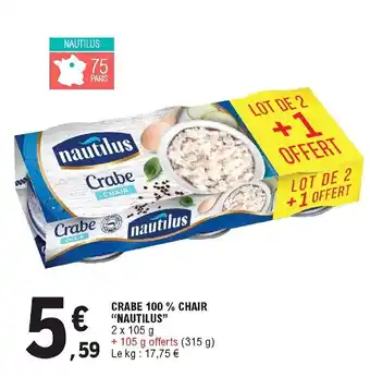 E.Leclerc Crabe 100% chair "nautilus" offre