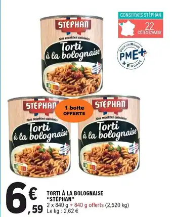 E.Leclerc Torti à la bolognaise "stéphan" offre