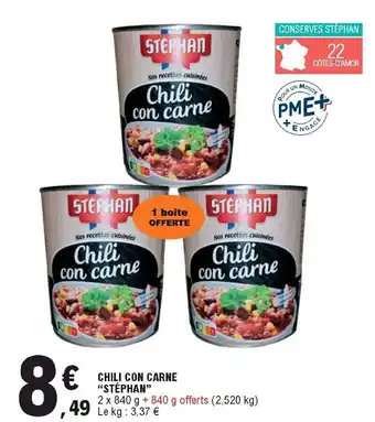 E.Leclerc Chili con carne "stephan" offre