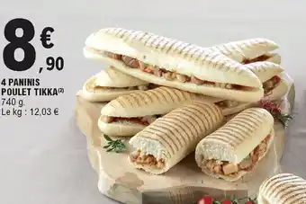 E.Leclerc 4 Paninis poulet tikka offre