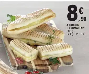 E.Leclerc 4 Paninis 3 fromages offre