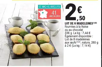 E.Leclerc Lot de 6 madeleines offre