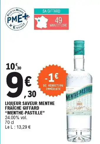 Liqueur saveur menthe fraîche giffard "menthe-pastille"