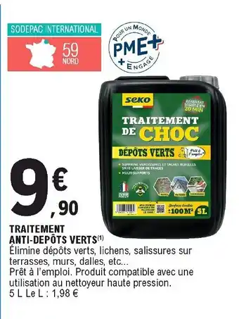 Traitement anti-dépôts verts
