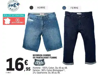 E.Leclerc Bermuda homme ou pantacourt femme offre