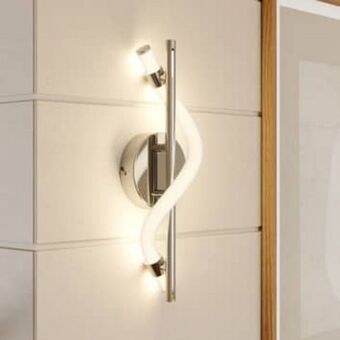 Luminaire Lucande curla applique led en chromé offre